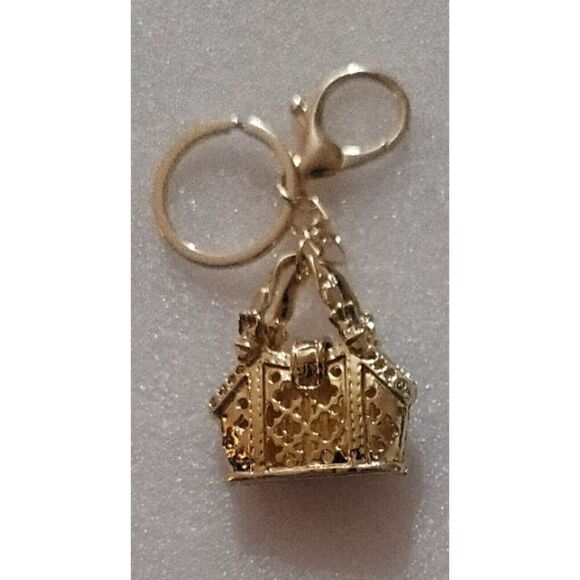 NWOT - Enamel Pink and Gold Tone Mini Handbag Purse Charms - Picture 14 of 16